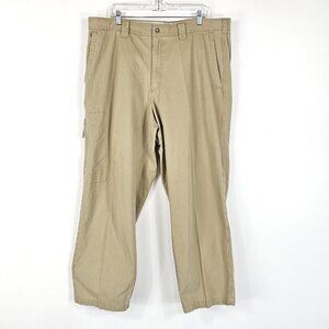 Columbia Mens Tan Outdoor Pants Size 40X30 Hiking Cotton Casual Straight Leg